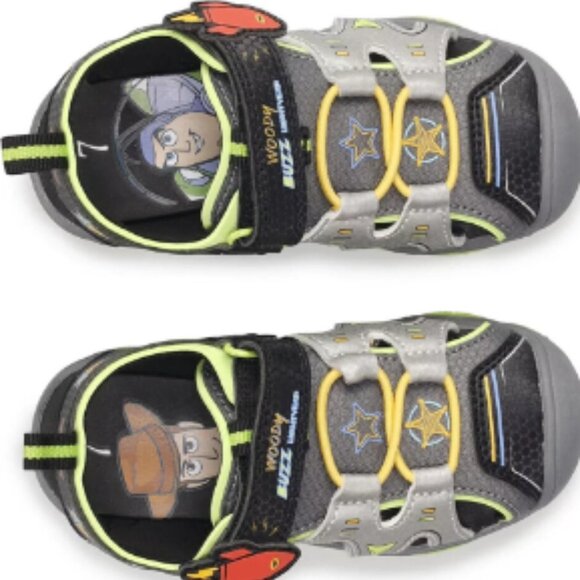 NWT - LIGHT UP TOY STORY SANDALS -  DISNEY TODDLERS BOYS - SZ 12 - Picture 2 of 6